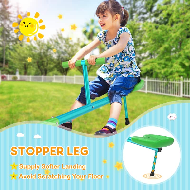 Seesaw Sit and Spin Teeter Totter Heavy Duty Swivel Kids Outdoor Play