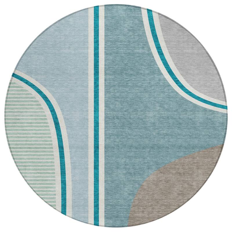Machine Washable Indoor/ Outdoor Contemporary Keely Chantille Rug