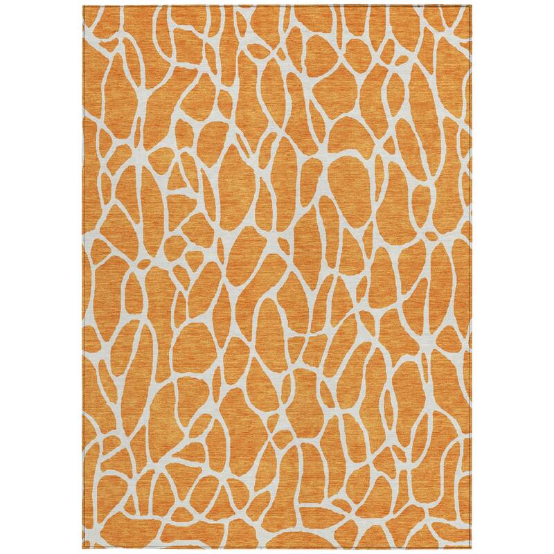 HomeRoots Geometric Transitional Rectangle Outdoor Rug