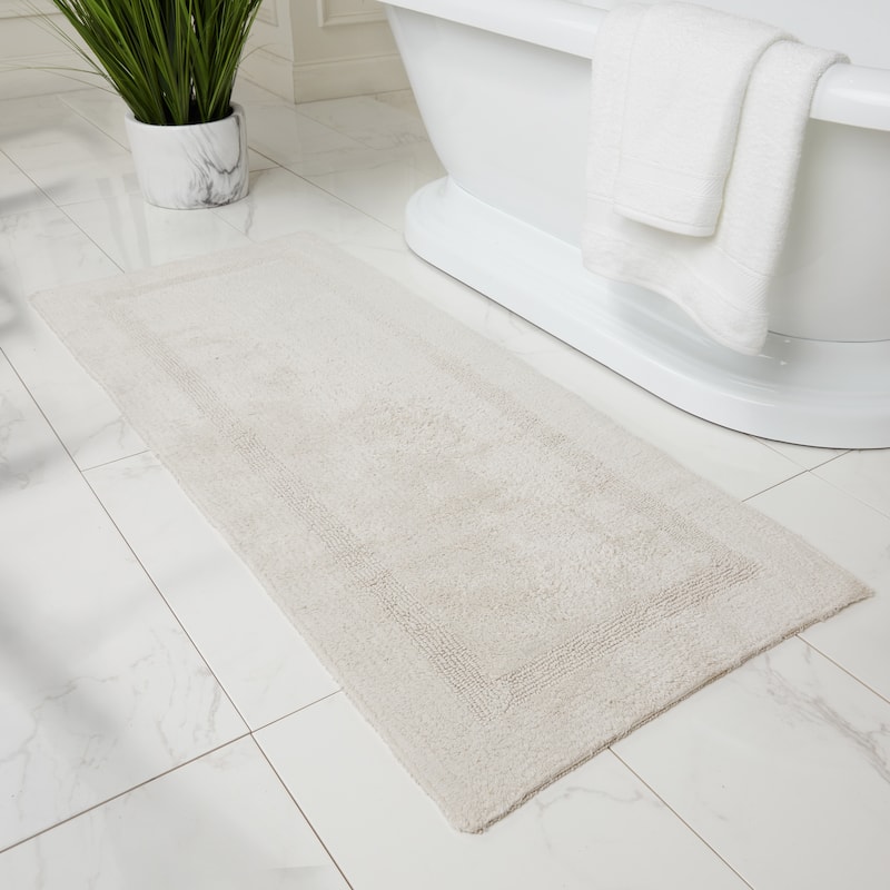 Fabstyles Basix Soft & Absorbent Reversible Cotton Bath Rug