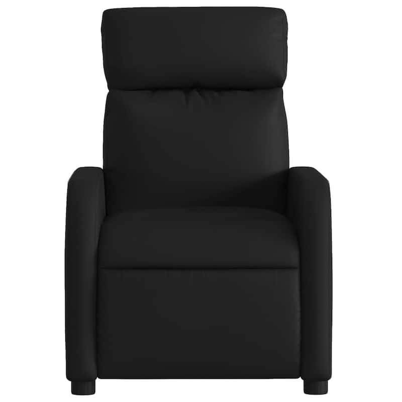 vidaXL Massage Recliner Chair Black Faux leather Single - 35.2 x 26.0 x 37.6