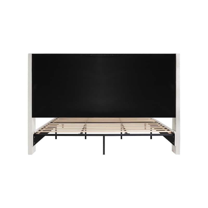 Tall Headboard Upholstered Bed Elegant Simplicity Bedroom Bed