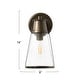 preview thumbnail 8 of 17, Robert Stevenson Lighting Jaxon - Metal and Seedy Glass Wall Sconce