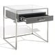 preview thumbnail 7 of 12, SAFAVIEH Couture High Line Collection Modern Caelan Glass Brown Accent Table