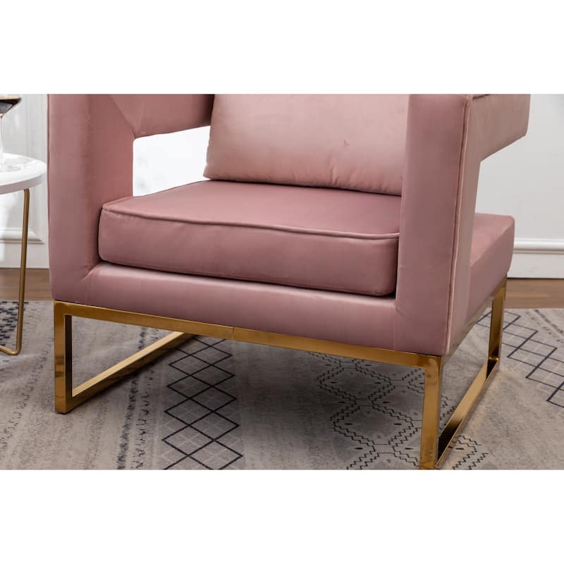 Roundhill Furniture Lenola Contemporary Upholstered Accent Armchair