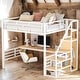 preview thumbnail 2 of 7, Full Size Loft Bed With Desk,Storage Staircase And Wardrobe for Home