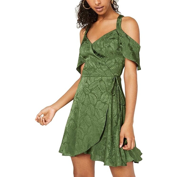 olive green a line dress