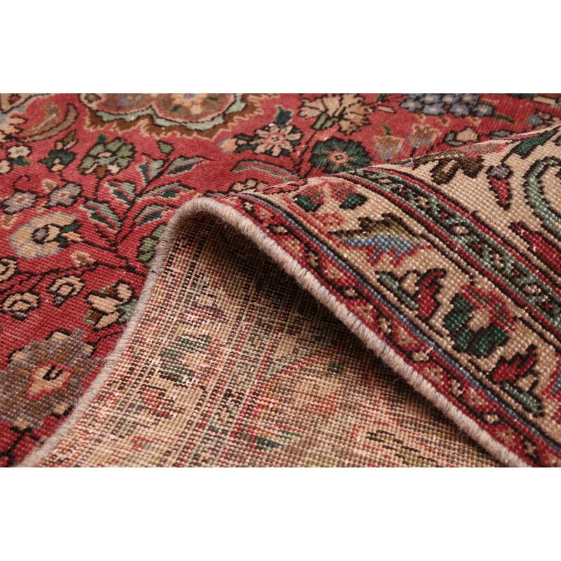 ECARPETGALLERY Hand-knotted Antalya Vintage Red Wool Rug - 7'8 x 10'6