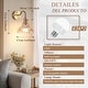 preview thumbnail 5 of 5, Set of two fixtures light gold bedroom light glass, metal wall light