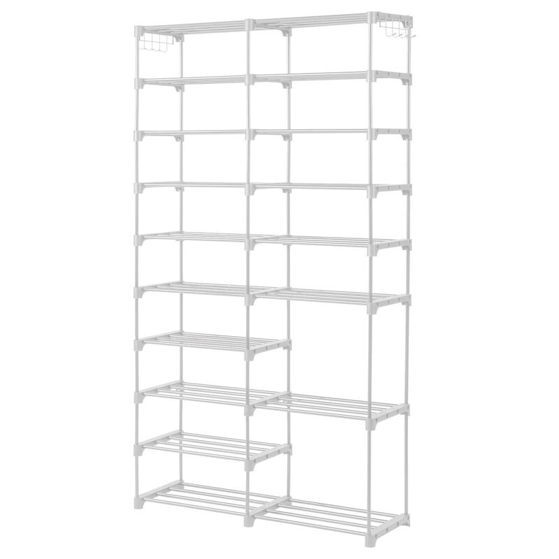Minimalist Shoe Rack with Iron Frame Durable Non-Woven Storage Organizer for Shoes & Boots
