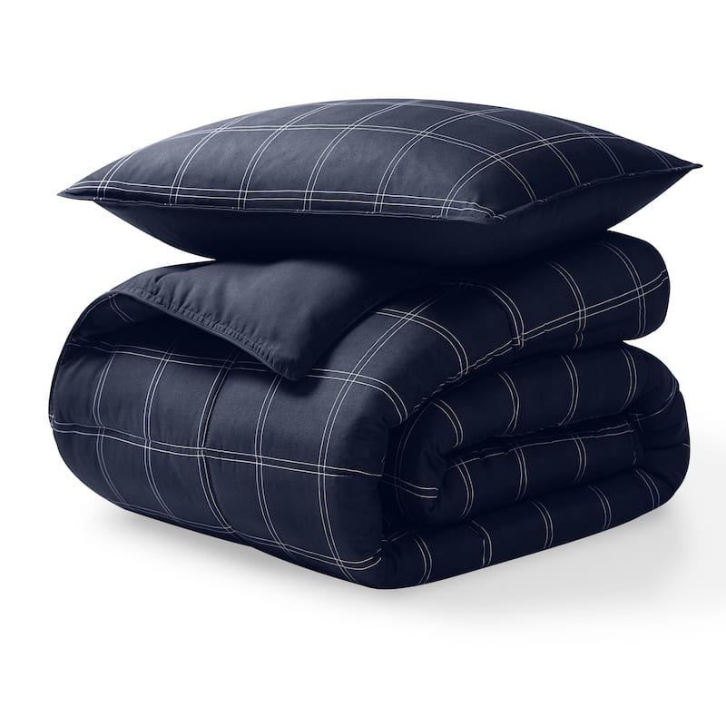 Bare Home Hypoallergenic Down Alternative Comforter Set - Twin - Twin XL - Midnight/White