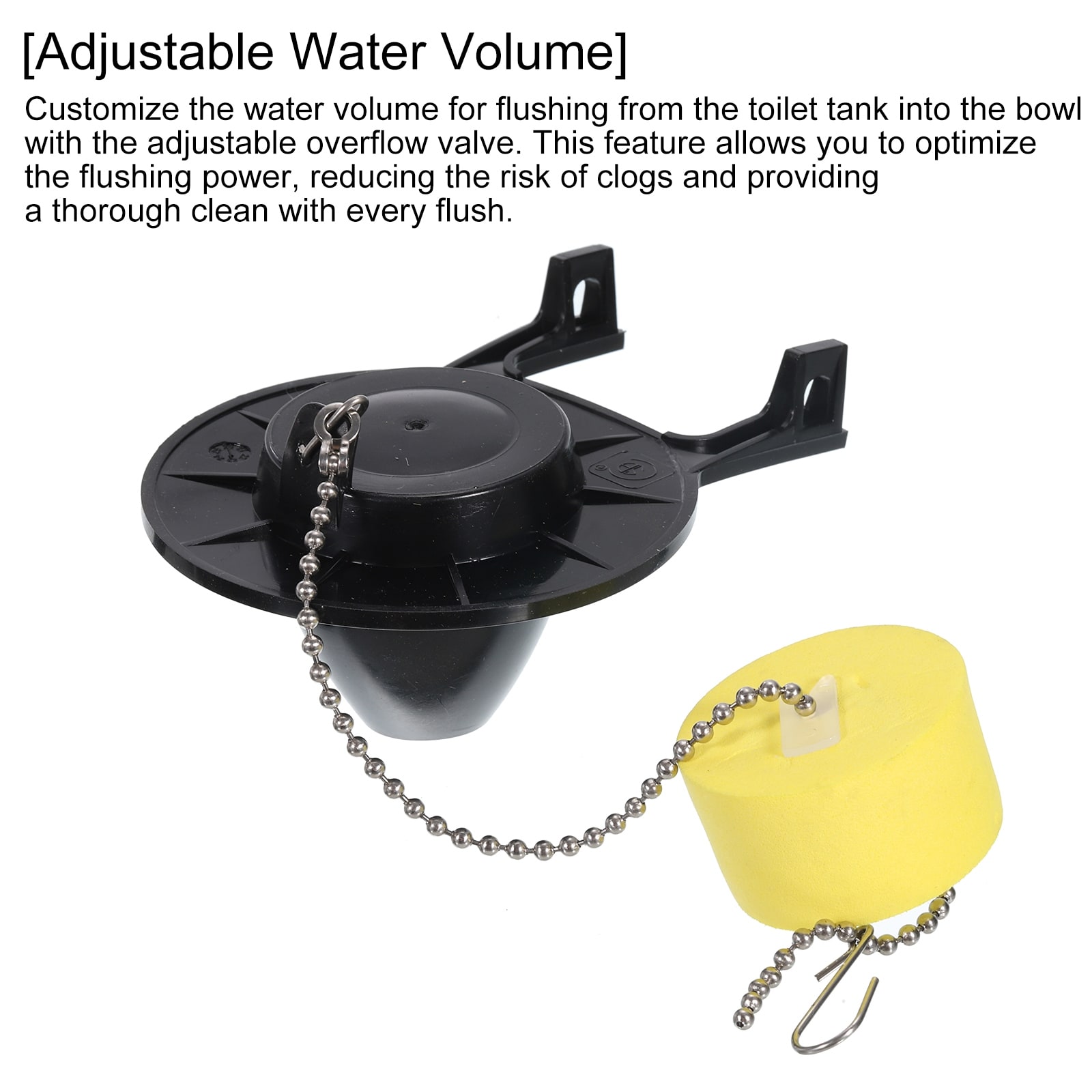2pcs Toilet Flapper Replacement with Chain and Float Rubber