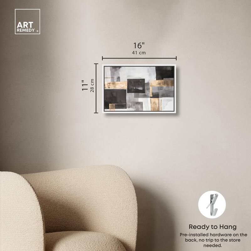 Graphite and Glimmer I Canvas by Art Remedy