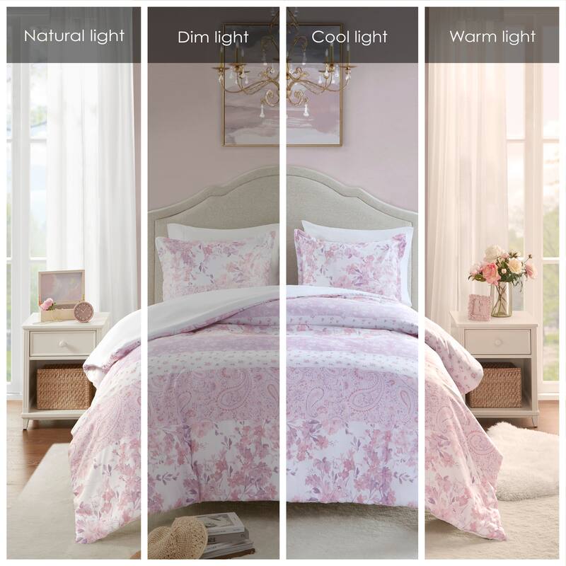 Intelligent Design Elodie Floral Paisley Duvet Cover Set