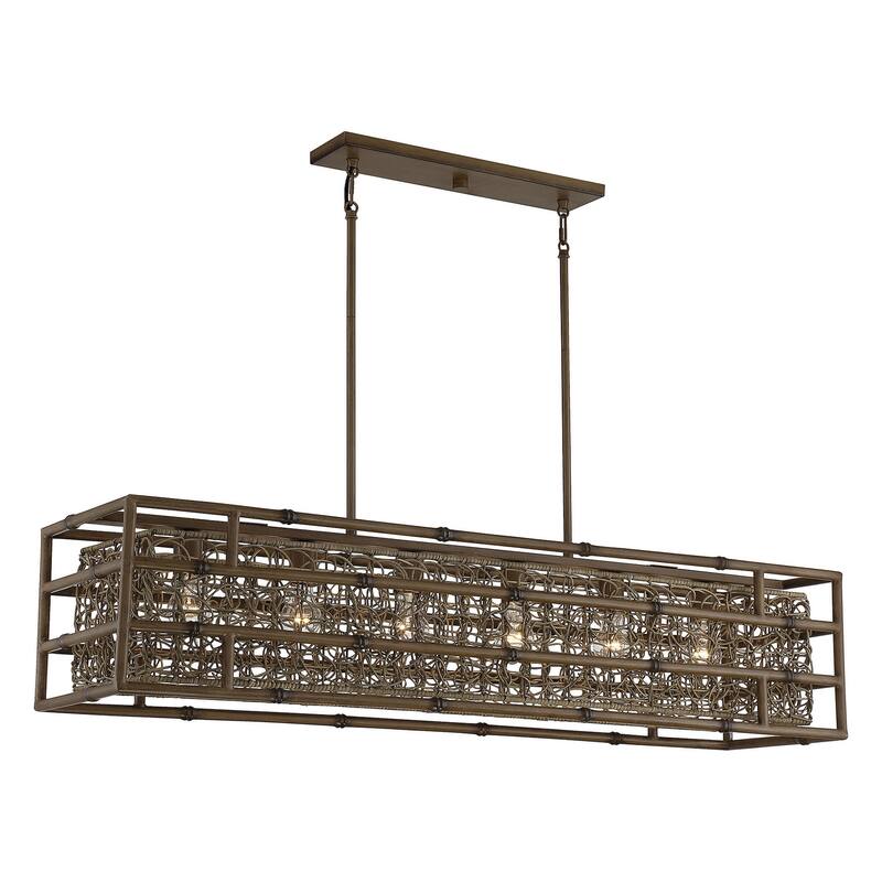Savoy House Treviso 6 Light 12" Wide Linear Chandelier