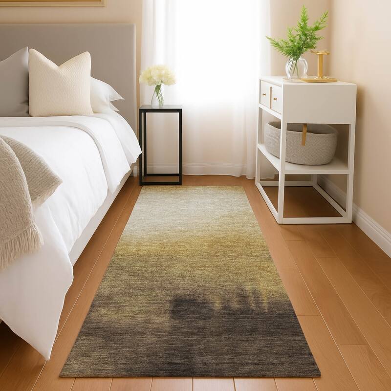 Machine Washable Indoor/ Outdoor Modern Dawn Chantille Rug