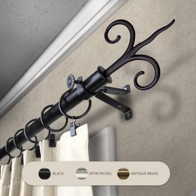 InStyleDesign Vertex Adjustable Curtain Rod 13/16 inch dia