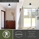 preview thumbnail 4 of 10, Collins Black Farmhouse Outdoor Flush Mount Ceiling Light Clear Schoolhouse Glass - 10-in. W x 10.5-in. H x 10-in. D