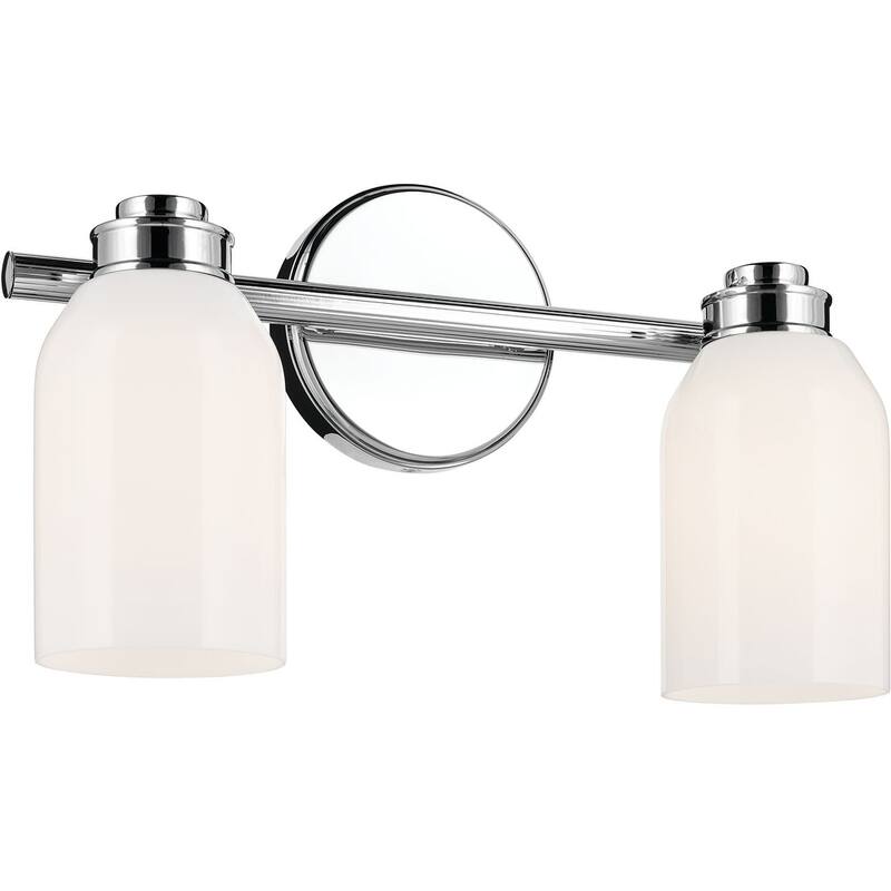 Kichler 55201 Shae 2 Light 15" Wide Vanity Light with Glossy White - Chrome