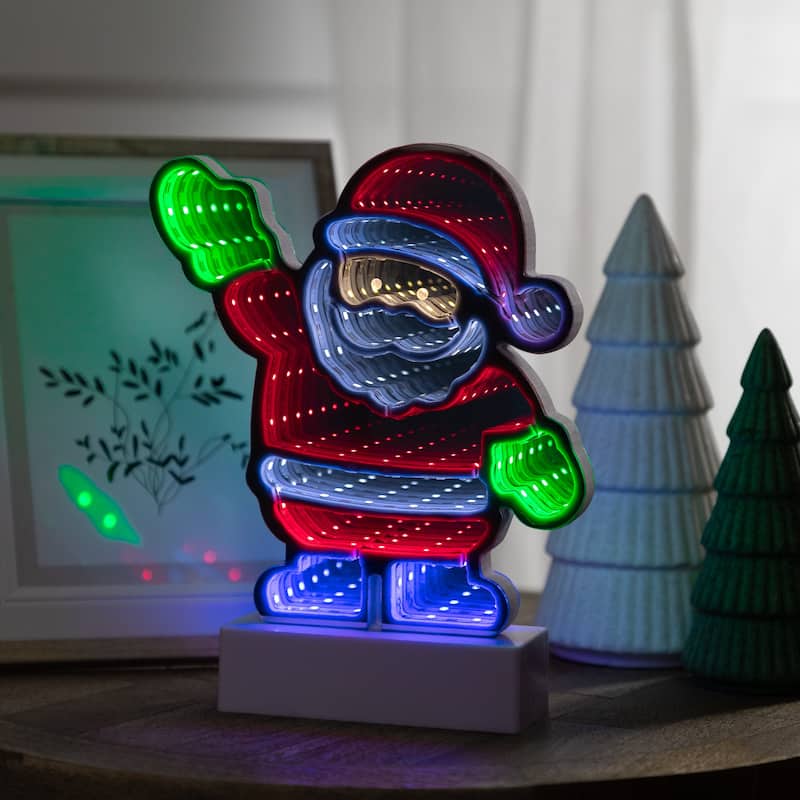 LED 3D Santa Claus Christmas Tunnel Light - 8"