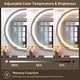 preview thumbnail 5 of 5, KEONJINN Round LED Front Light Bathroom Vanity Wall Mirror 3 Colors, Anti-fog, Metal Frame