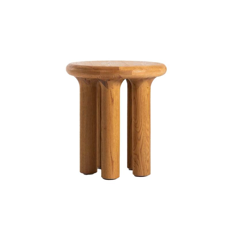Madron Solid Oak Side Table, Brown