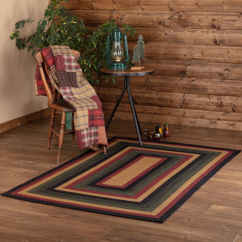 Wyatt Jute Rug - 4' x 6' - Crimson/Khaki/Espresso - 4' x 6'