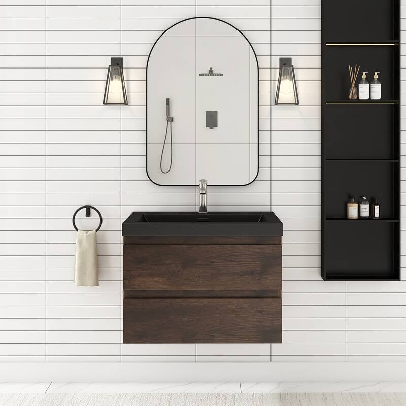 Floating Bathroom Vanity with Quartz Sand Top
