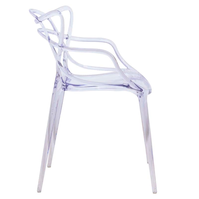 LeisureMod Milan Modern Intertwined Design Dining Side Chair Set of 4