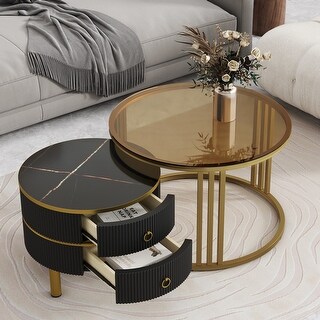 Stackable Coffee Table with 2 Drawers - Bed Bath & Beyond - 42366925
