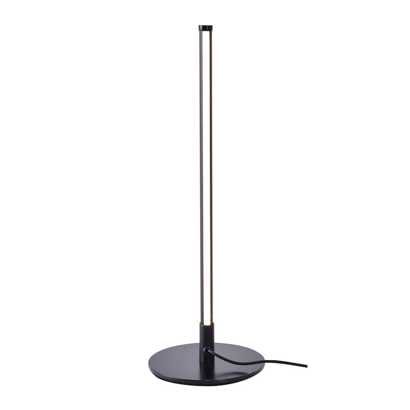 1-Light Black LED Stick Table Lamp With A White Acrylic Diffuser