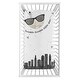 preview thumbnail 2 of 0, Moon and Star Boy or Girl Photo Op Fitted Crib Sheet - Grey Black Gold Modern Celestial City Skyline Twinkle Twinkle Little Star