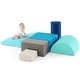 preview thumbnail 11 of 44, 6 Pieces Foam Climbing Blocks Indoor Climb and Crawl Activity Playset with Rectangles - N/A Navy