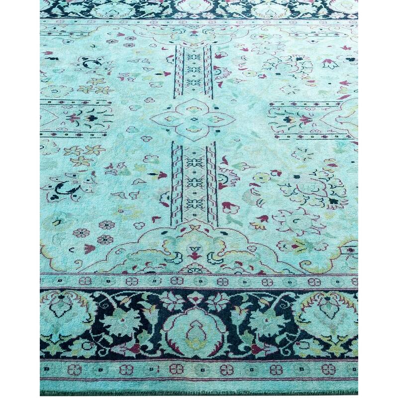 Fine Vibrance One-of-a-Kind Hand-Knotted Area Rug - Blue, 4' 8" x 7' 5" - 4' 8" x 7' 5"