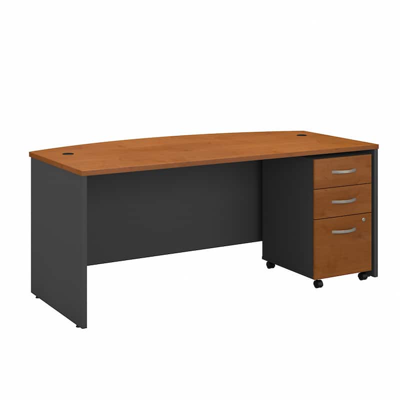 Series C 72W Bow Front Desk with Drawers by Bush Business Furniture
