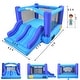 preview thumbnail 8 of 7, Inflatable Bounce House with Blower for 3-10 yr Kids, Bouncy Castle w/Double Slide - 12 x 8.2 x 5.5 ft