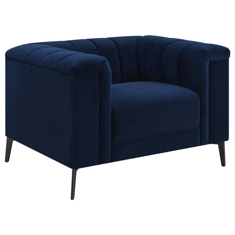 Chalet Blue 3-piece Tuxedo Arm Living Room Set
