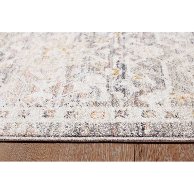 Terra by Obeetee Umbria Panel Charcoal Rug