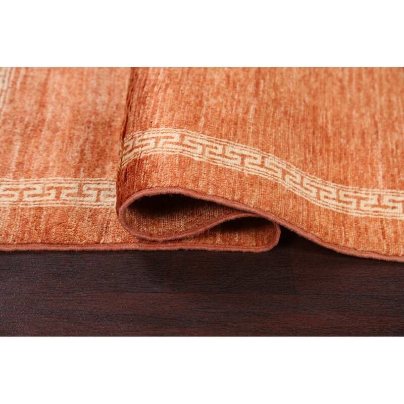 Geometric Bordered Gabbeh Kashkoli Runner Rug Wool Hand-knotted Carpet - 2'4" x 4'9"