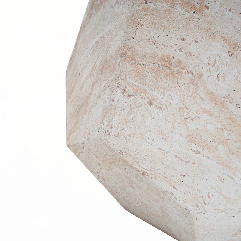 Outdoor/Indoor Lightweight Concrete Side Table,Hexagonal Table