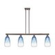 preview thumbnail 34 of 47, Innovations Lighting Urban Downtown - Brookhaven Almond - 4 Light 48" Stem Hung Island Light Oil Rubbed Bronze/Sapphire Blue