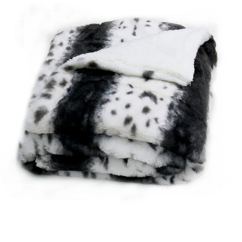 Citraka Brown FauxFur Reversible Sherpa Throw On Sale Bed Bath