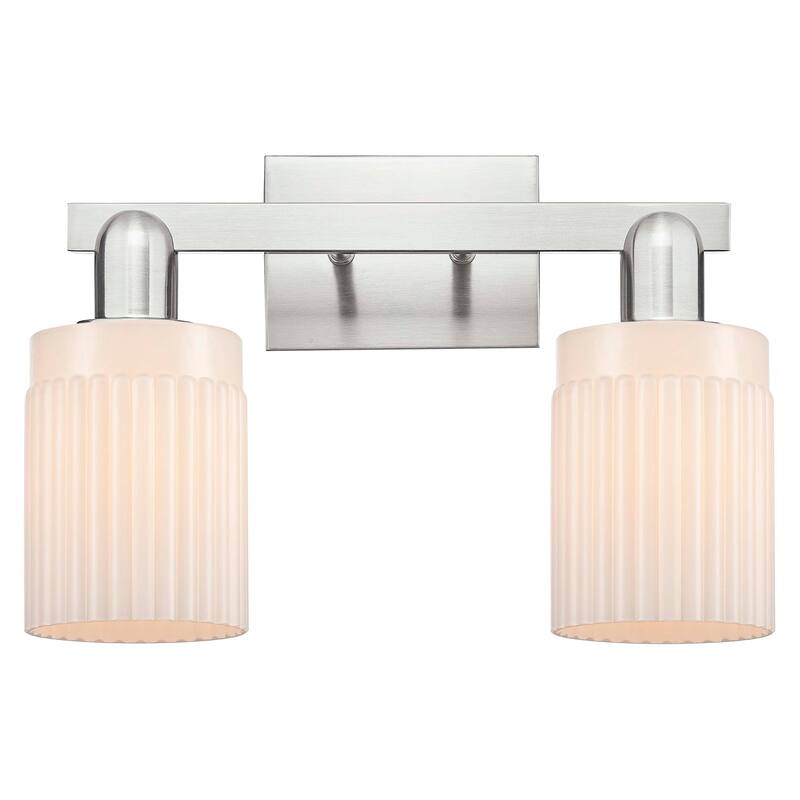 Innovations Lighting 716-2W-11-16 Hadley Vanity Hadley 2 Light 16" - Brushed Satin Nickel / Matte White