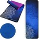 preview thumbnail 2 of 47, Millenti Yoga Mat, 6mm Thick Suede & TPE Texture Material Royalty Mandala Blue