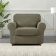Subrtex 3-Piece Stretch Armchair Slipcover Sets with 1 Backrest Cushion ...