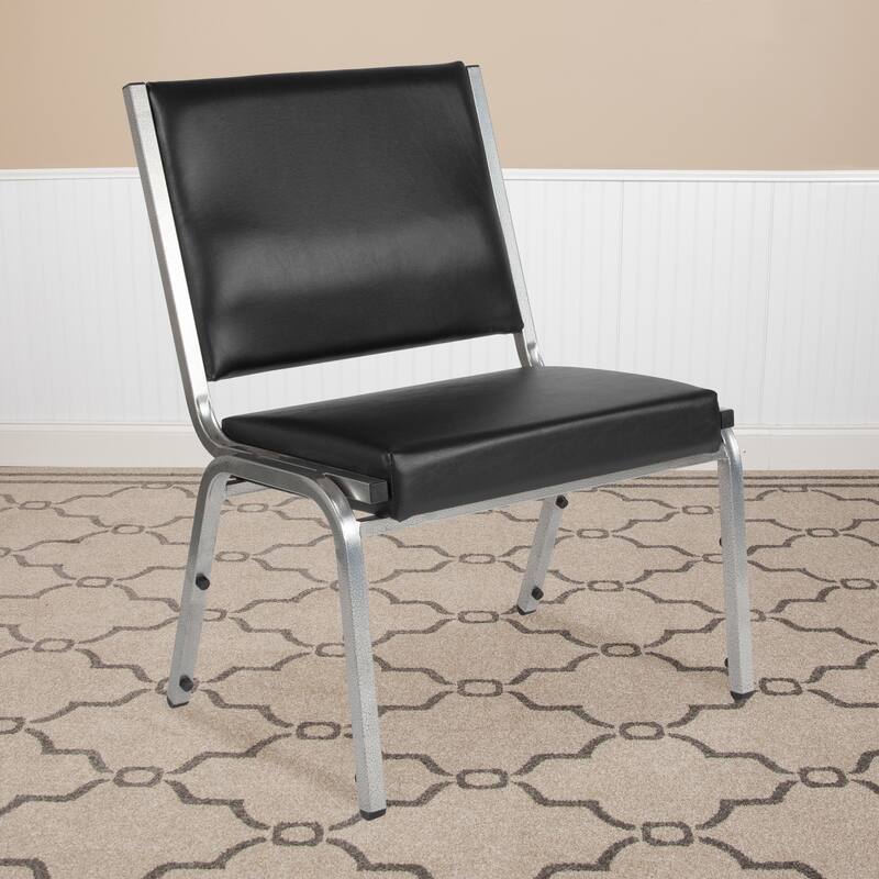 1000 lb. Rated Bariatric Medical Reception Chair - Black Vinyl