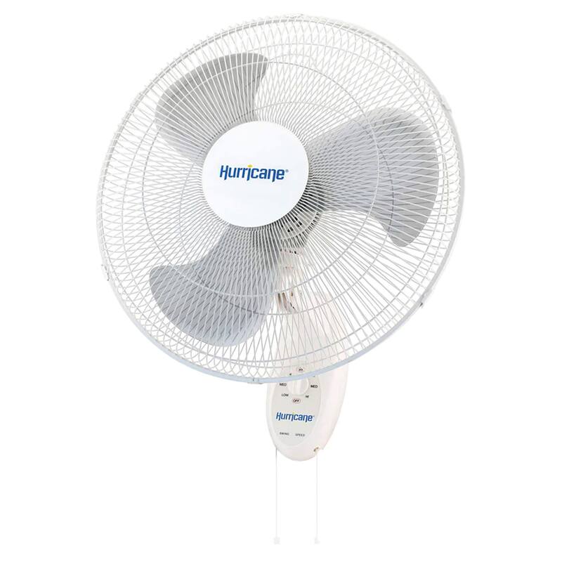 Hurricane Supreme 18 Inch 90 Degree Oscillating 3 Speed Wall Fan, White (2 Pack) - 4