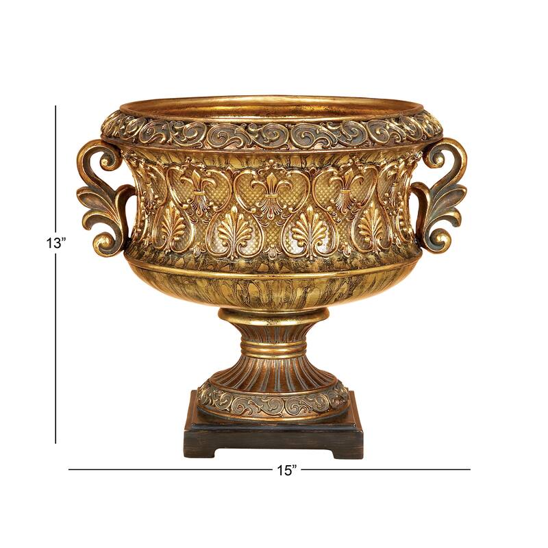Gold Polystone Ornate Decorative Decorative Bowl