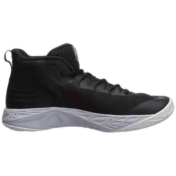 Shop Under Armour Men S Jet Mid Basketball Shoe Black Steel White
