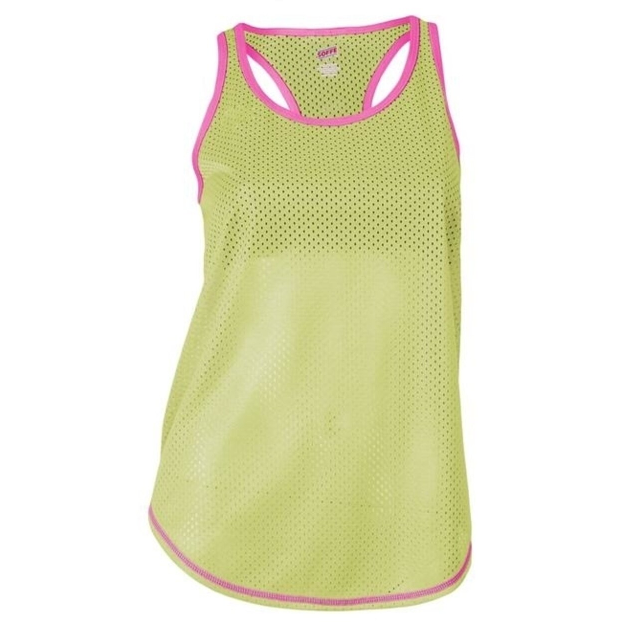 Shop Soffe 4631v3bmsml Juniors Mesh Pinnie Tank Kool Kiwi Neon